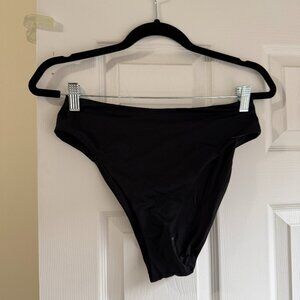 Andie The 90s High Waist Bikini Bottom Black Medium NWT